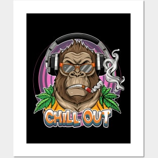 Hip Hop Gorilla Chill Out Artwork Posters and Art